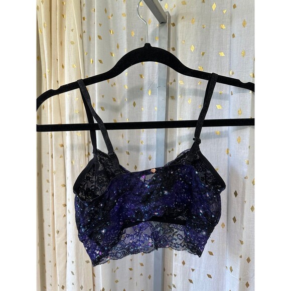 Victoria's Secret PINK Cosmic Galaxy Sexy Lace Jewels Bling Bralette L - Picture 2 of 5